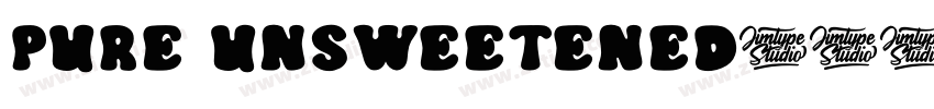 PURE UNSWEETENED字体转换
